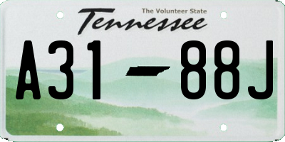 TN license plate A3188J