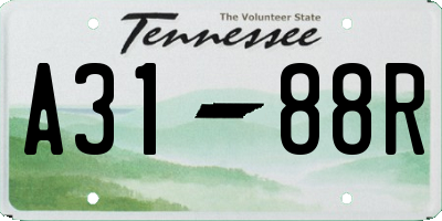 TN license plate A3188R