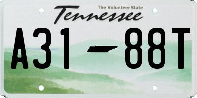 TN license plate A3188T