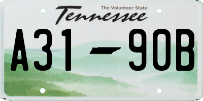 TN license plate A3190B