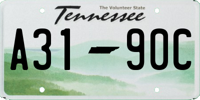 TN license plate A3190C