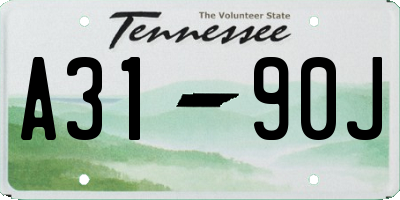 TN license plate A3190J