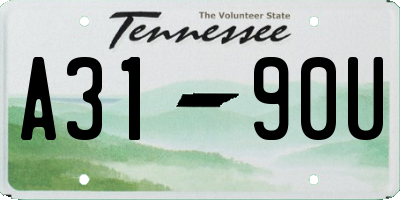 TN license plate A3190U