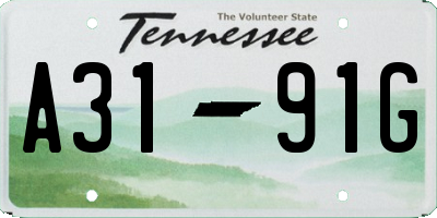 TN license plate A3191G