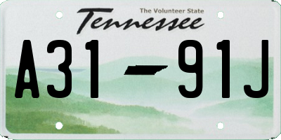 TN license plate A3191J