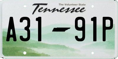 TN license plate A3191P