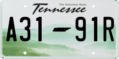 TN license plate A3191R