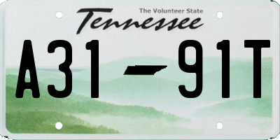 TN license plate A3191T