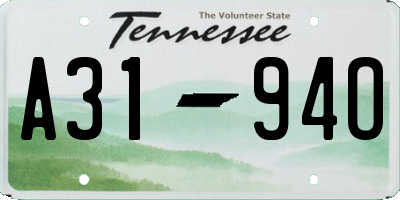 TN license plate A3194O