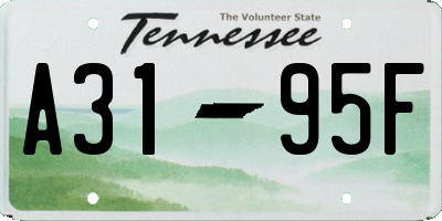 TN license plate A3195F