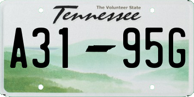 TN license plate A3195G