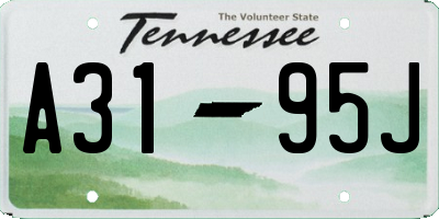 TN license plate A3195J