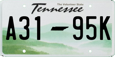 TN license plate A3195K