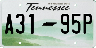 TN license plate A3195P