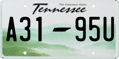 TN license plate A3195U