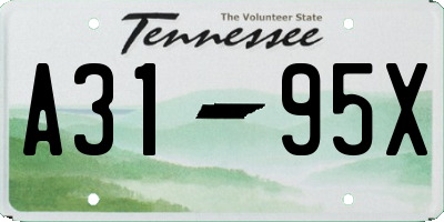TN license plate A3195X