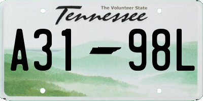 TN license plate A3198L