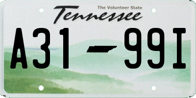 TN license plate A3199I