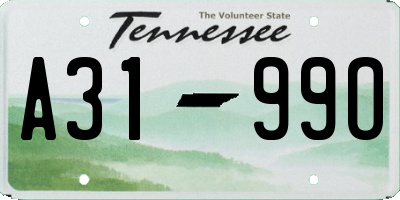 TN license plate A3199O
