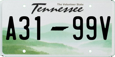 TN license plate A3199V