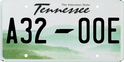 TN license plate A3200E