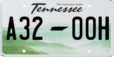 TN license plate A3200H