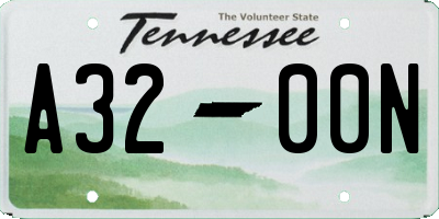 TN license plate A3200N