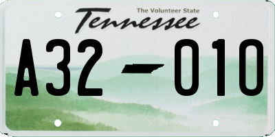 TN license plate A3201O