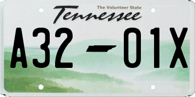 TN license plate A3201X