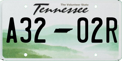 TN license plate A3202R