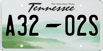 TN license plate A3202S
