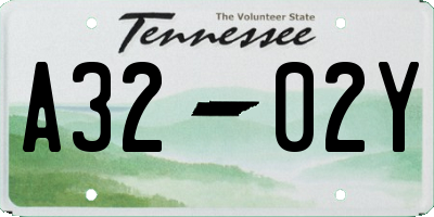 TN license plate A3202Y