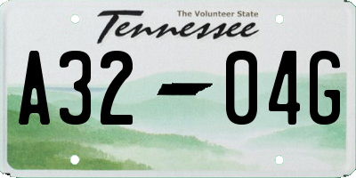 TN license plate A3204G
