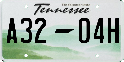 TN license plate A3204H