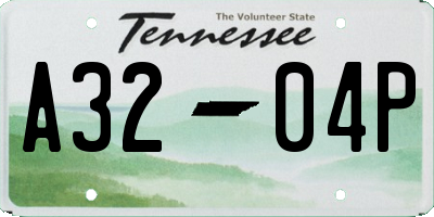 TN license plate A3204P