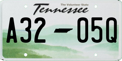 TN license plate A3205Q