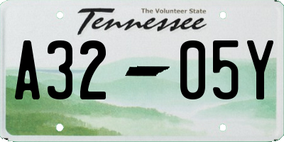 TN license plate A3205Y