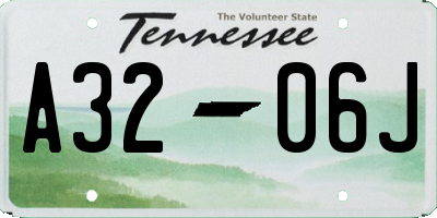 TN license plate A3206J