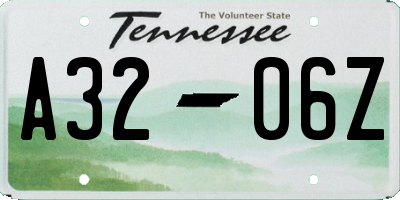 TN license plate A3206Z