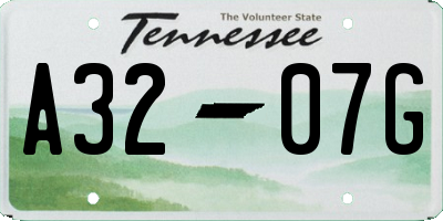 TN license plate A3207G