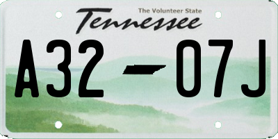 TN license plate A3207J