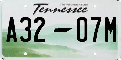 TN license plate A3207M