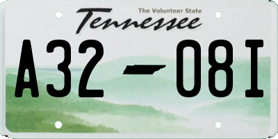 TN license plate A3208I