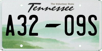 TN license plate A3209S