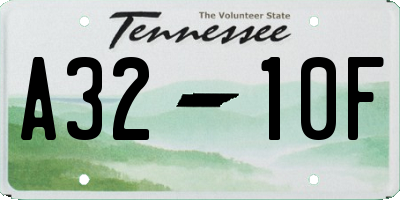 TN license plate A3210F