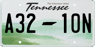 TN license plate A3210N