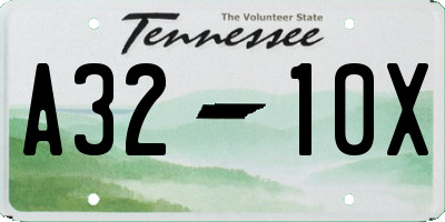 TN license plate A3210X
