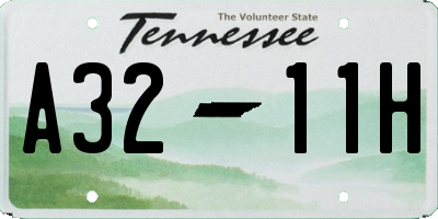 TN license plate A3211H