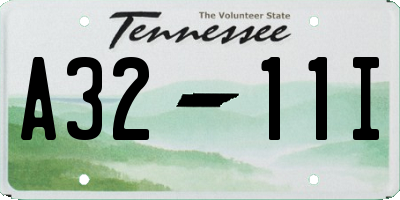 TN license plate A3211I