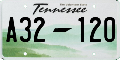 TN license plate A3212O